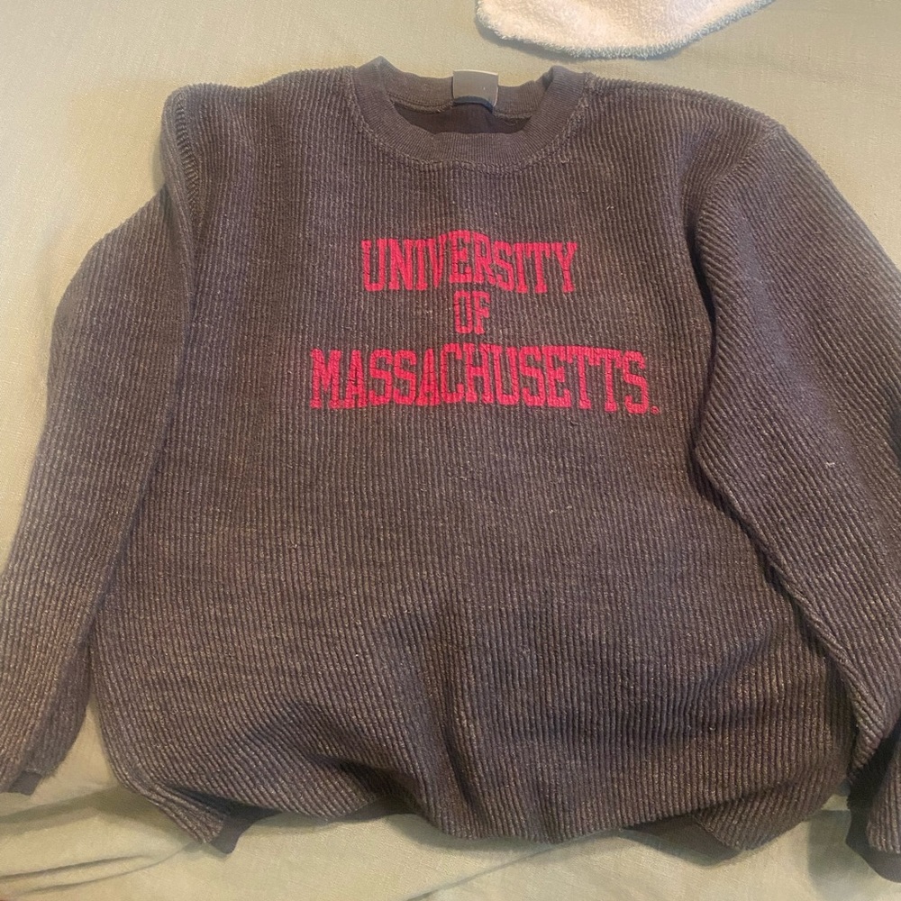 Umass Amherst waffle crewneck